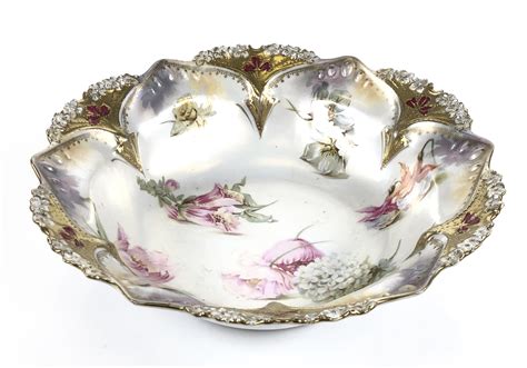 Rs prussia bowl patterns - Antique RS Prussia Bowl Aqua with Roses & gold trim 1800's collectible display elegant fine bone china hand painted large bowl (1.3k) Sale Price $ ... RS Prussia Thumbprint Bowl with Rose Pattern (835) Sale Price $52.00 $ 52.00 $ 65.00 Original Price $65.00 ...